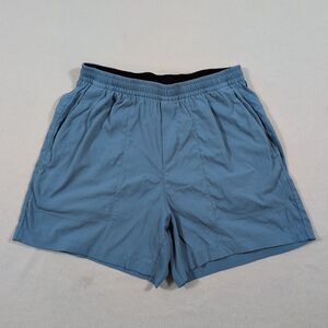 Lululemon Mens M Bowline 5" Linerless Ripstop Stretch Athletic Blue Shorts Gym